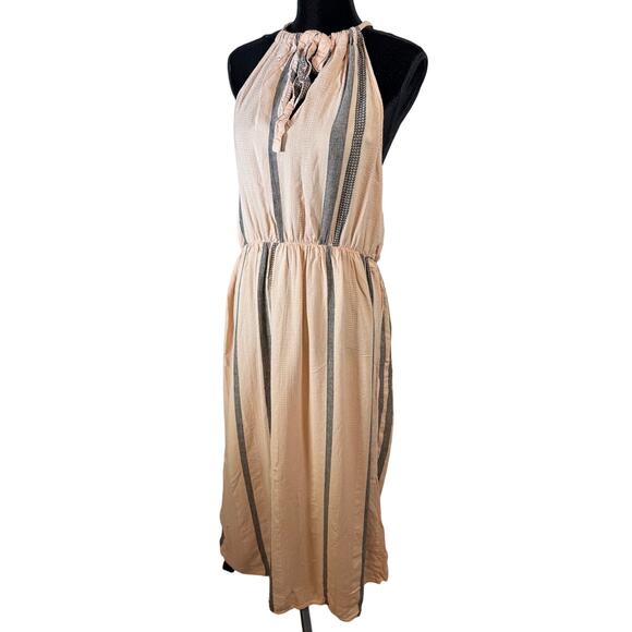 Cloth & Stone Striped Maxi Dress Women’s Size XL Sleeveless Halter Boho Resort - Picture 2 of 16